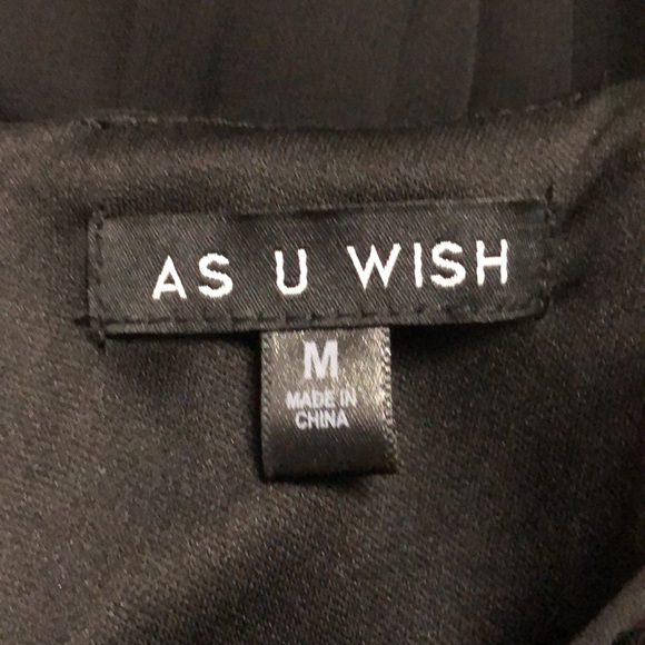 Women’s As U Wish pleated black mini dress - Picture 7 of 11